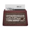 Coffee Addict Red Mahogany Business Card Holder - Straight