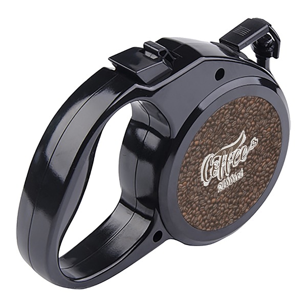 Coffee Addict Retractable Dog Leash - Angle