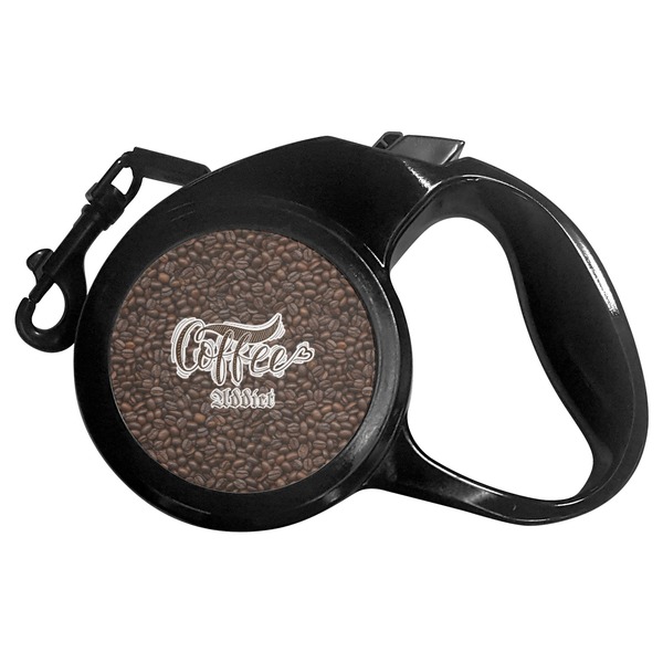 Custom Coffee Addict Retractable Dog Leash - Large (Personalized)