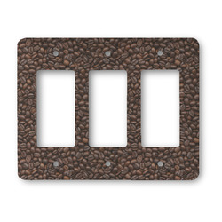 Coffee Addict Rocker Style Light Switch Cover - Three Switch