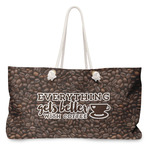 Coffee Addict Large Tote Bag with Rope Handles