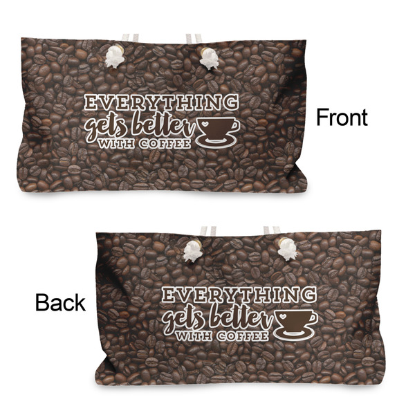 Coffee Addict Large Rope Tote - From & Back View