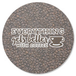Coffee Addict Round Rubber Backed Coaster
