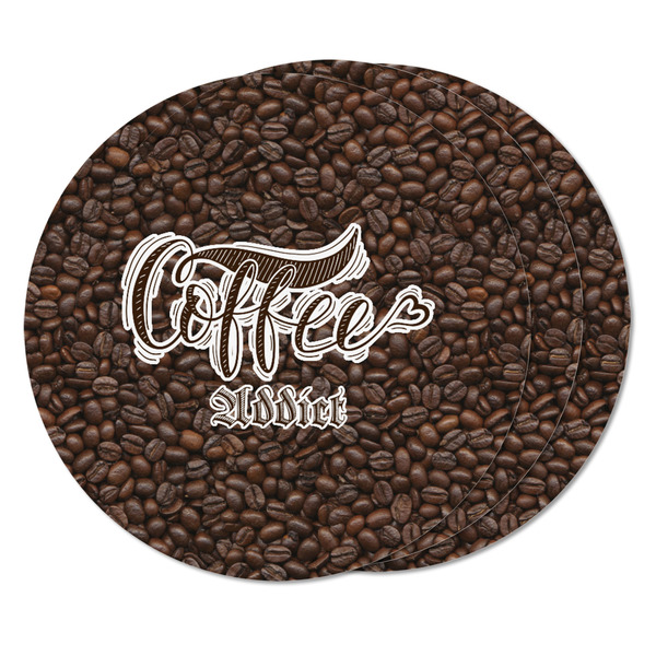 Coffee Addict Round Fridge Magnet - THREE