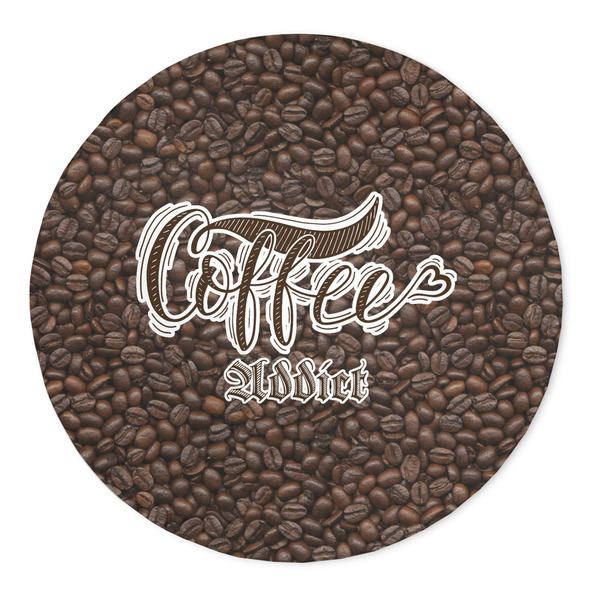 Custom Coffee Addict 5' Round Indoor Area Rug