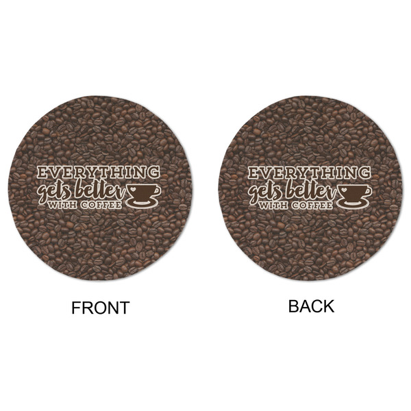 Coffee Addict Round Linen Placemats - APPROVAL (double sided)