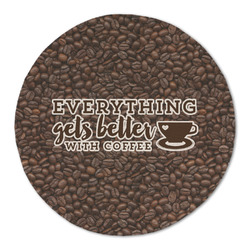 Coffee Addict Round Linen Placemat - Single Sided