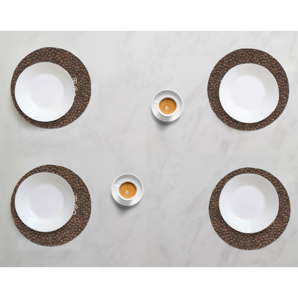 Coffee Addict Round Linen Placemats - LIFESTYLE (set of 4)