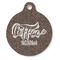 Coffee Addict Round Pet ID Tag - Large - Front