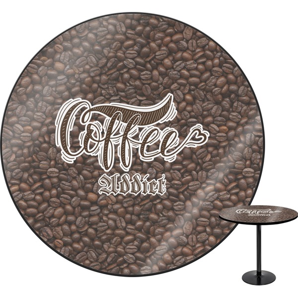 Custom Coffee Addict Round Table (Personalized)