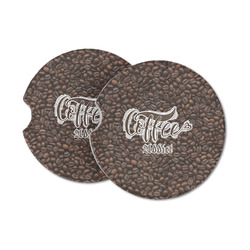 Coffee Addict Sandstone Car Coasters (Personalized)