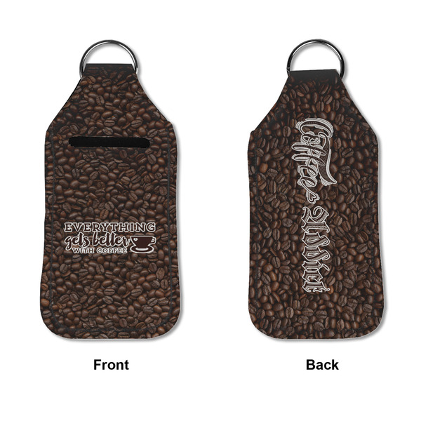 Coffee Addict Sanitizer Holder Keychain - Large APPROVAL (Flat)