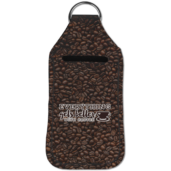 Coffee Addict Sanitizer Holder Keychain - Large (Front)