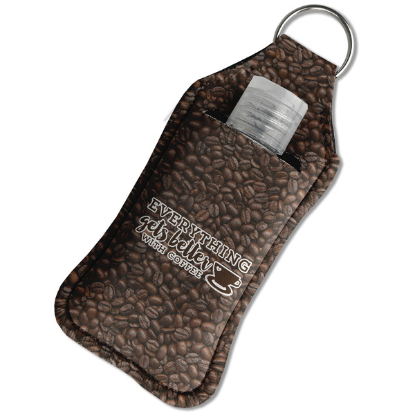 Coffee Addict Sanitizer Holder Keychain - Large in Case