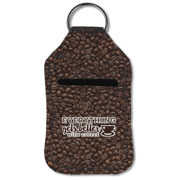 Coffee Addict Sanitizer Holder Keychain - Small (Front Flat)
