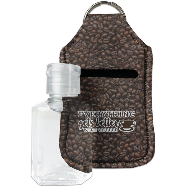 Custom Coffee Addict Hand Sanitizer & Keychain Holder - Small