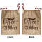 Coffee Addict Santa Bag - Front and Back
