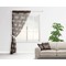 Coffee Addict Sheer Curtain With Window and Rod - in Room Matching Pillow