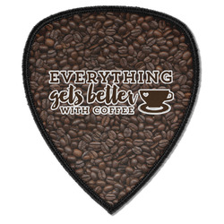 Coffee Addict Iron on Shield Patch A