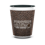 Coffee Addict Ceramic Shot Glass - 1.5 oz - Two Tone - Single