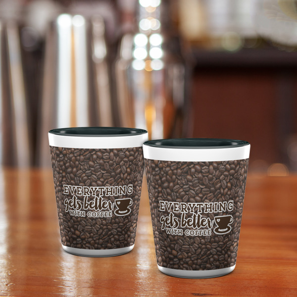 Coffee Addict Shot Glass - Two Tone - LIFESTYLE