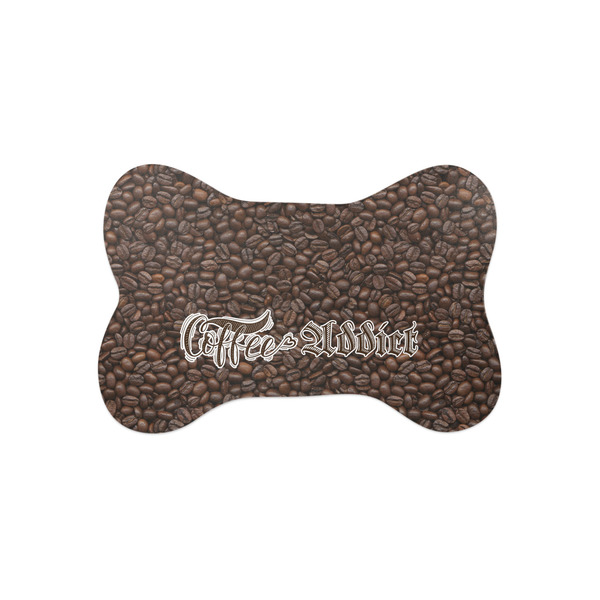 Custom Coffee Addict Bone Shaped Dog Food Mat (Small)