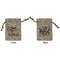 Coffee Addict Small Burlap Gift Bag - Front and Back