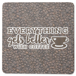 Coffee Addict Square Rubber Backed Coaster