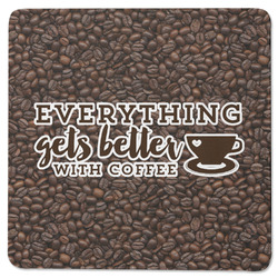 Coffee Addict Square Rubber Backed Coaster