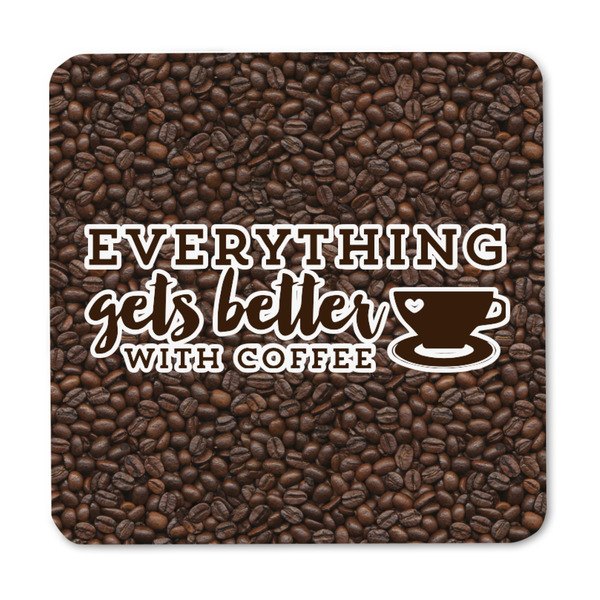 Coffee Addict Square Fridge Magnet - FRONT