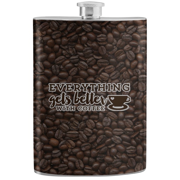 Custom Coffee Addict Stainless Steel Flask