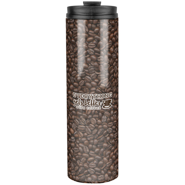 Custom Coffee Addict Stainless Steel Skinny Tumbler - 20 oz