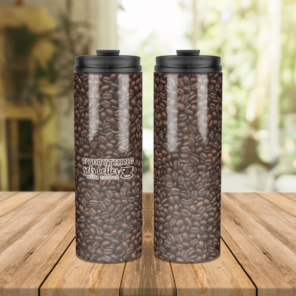 Coffee Addict Stainless Steel Tumbler - Lifestyle