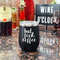 Coffee Addict Stainless Wine Tumblers - Black - Single Sided - In Context