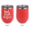 Coffee Addict Stainless Wine Tumblers - Coral - Single Sided - Approval