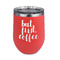 Coffee Addict Stemless Stainless Steel Wine Tumbler - Coral - Single Sided
