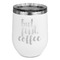 Coffee Addict Stemless Stainless Steel Wine Tumbler - White - Double Sided
