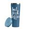 Coffee Addict Steel Blue RTIC Everyday Tumbler - 28 oz. - Lid Off