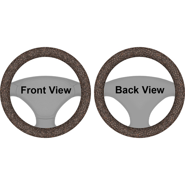 Coffee Addict Steering Wheel Cover- Front and Back
