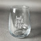Coffee Addict Stemless Wine Glass - Front/Approval