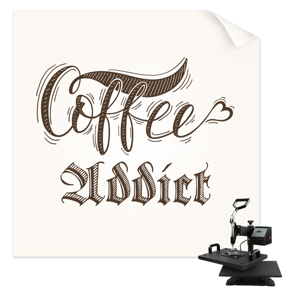 Custom Coffee Addict Sublimation Transfer - Shirt Back / Men (Personalized)