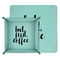 Coffee Addict Teal Faux Leather Valet Trays - PARENT MAIN