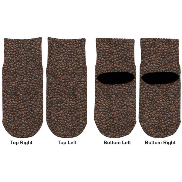 Coffee Addict Toddler Ankle Socks - Double Pair - Front and Back - Apvl