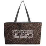Coffee Addict Beach Totes Bag - w/ Black Handles