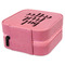 Coffee Addict Travel Jewelry Boxes - Leather - Pink - View from Rear