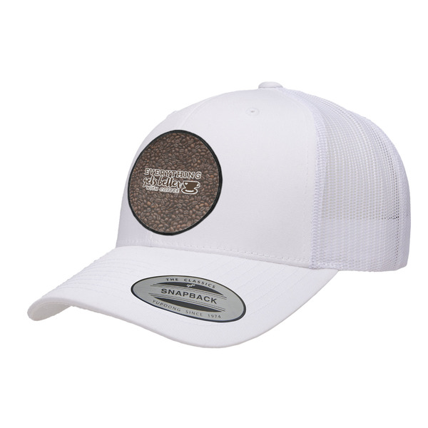 Custom Coffee Addict Trucker Hat - White