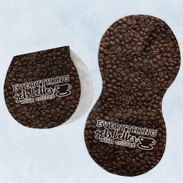 Custom Coffee Addict Burp Pads - Velour - Set of 2