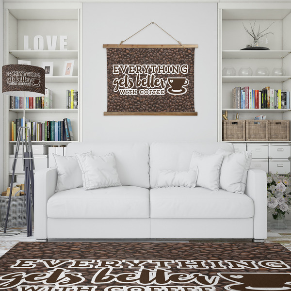 Coffee Addict Wall Hanging Tapestry - IN CONTEXT