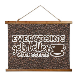 Coffee Addict Wall Hanging Tapestry - Wide