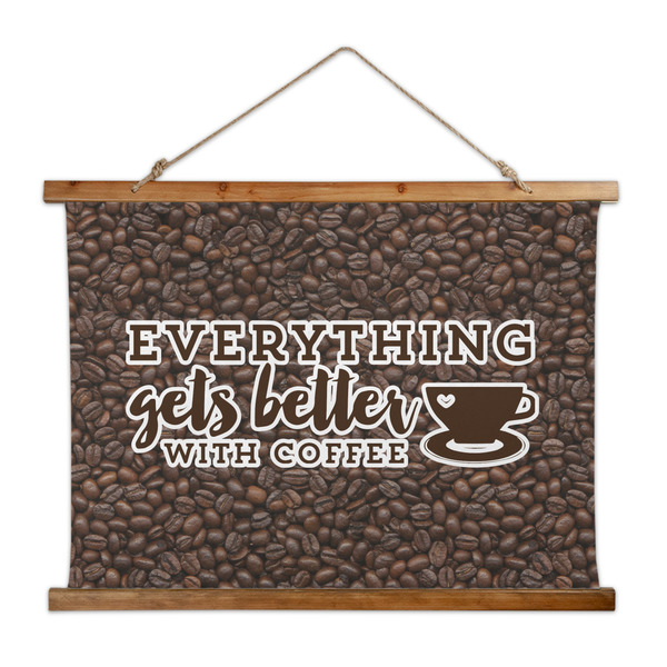 Custom Coffee Addict Wall Hanging Tapestry - Wide